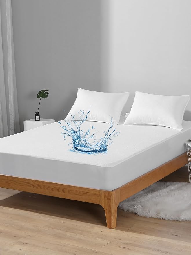 Bedecor Twin XL Waterproof Mattress Protector,Terry Top Fitted 9"-18" | TPU layer blocks urine & spills, Ultra-thin, keeps your mattress feel, For bedwetting, pets, incontinence