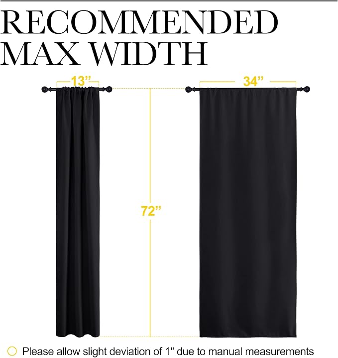 NICETOWN Halloween Black Out Curtain Panels for Kitchen - Energy Smart Decoration Thermal Insulating Blackout Drapes/Draperies for Small Window (2 Panels, 34 inches Wide by 72 inches Long) | Halloween Energy Smart Decoration Thermal Insulating Drapes D...