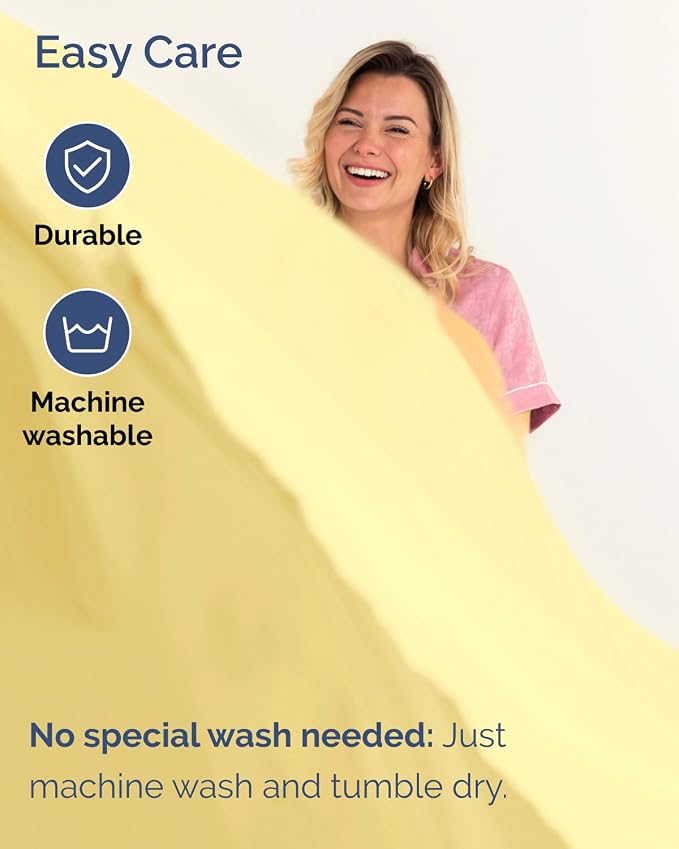CGK Unlimited Extra Deep Flex Top Split Head King Sheet Set - 6 Piece Breathable and Cooling Sheets - Hotel Luxury Bedding for Women, Men, Kids & Teens - Easy Secure Fit - Extra Deep Pockets - Yellow