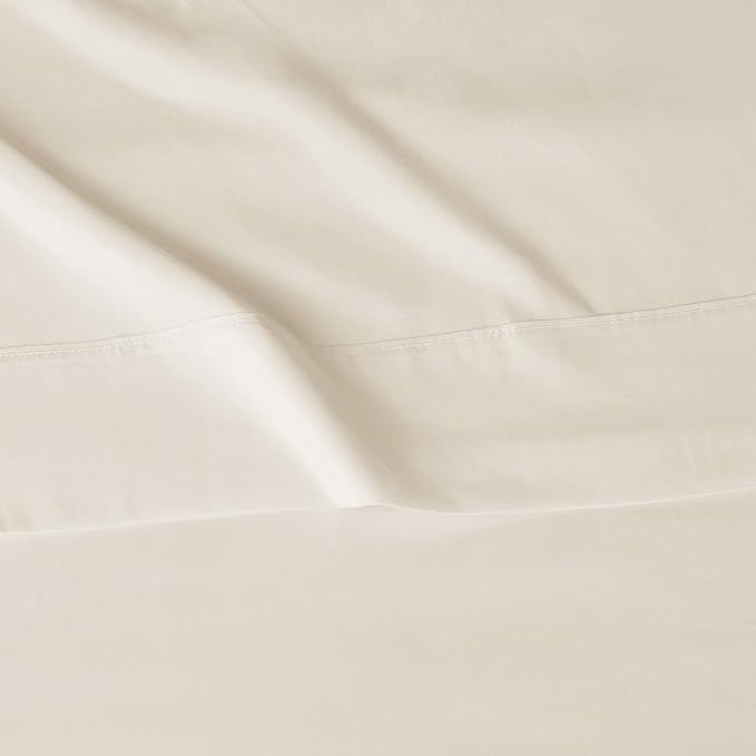 Amazon Basics Lightweight, Wrinkle-Free, Breathable Microfiber 4-Piece Bed Sheet Set with 14-Inch Deep Pockets, Full, Beige, Solid