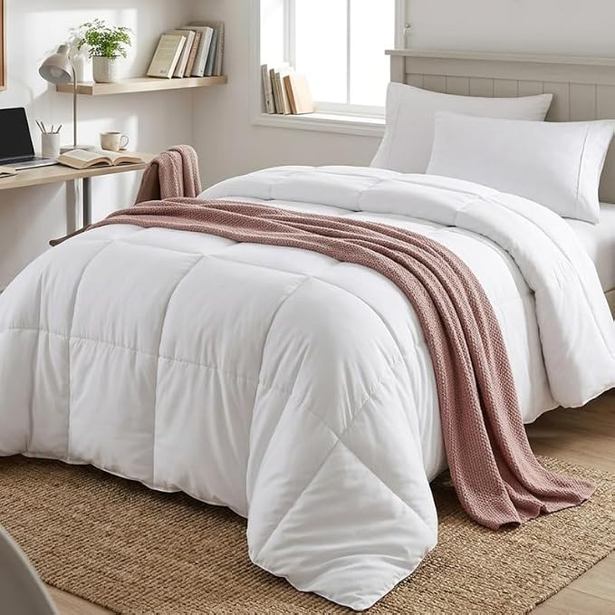Utopia Bedding Duvet Insert, Twin XL Comforter 68 x 92 Inches, White | Cozy All Season Comforter for Kids and Teens, Unisex, Down Alternative Fill, Soft Microfiber Shell, Machine Washable.