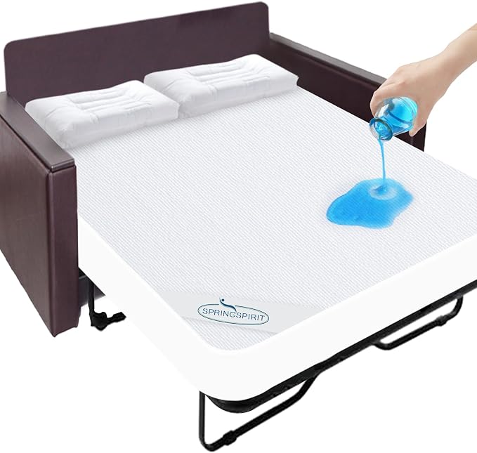 Queen Sleeper Sofa Bed Terry Mattress Protector 60"x72" Sofa Queen | Deep Pocket up to 8", Soft Terry Surface, Waterproof Barrier, Breathable & Absorbent