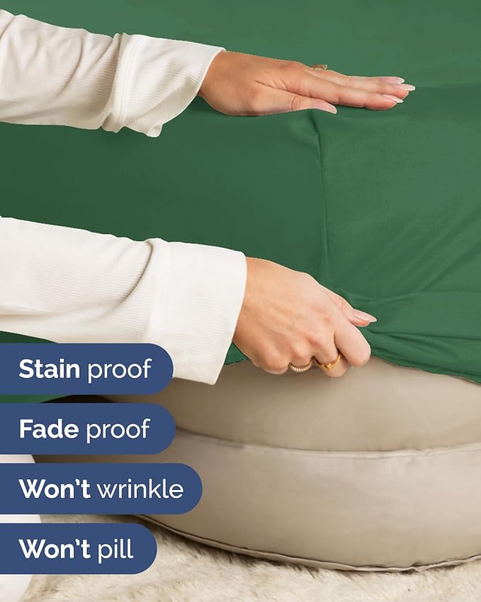 Extra Deep Flex Top Split Head King Fitted Sheet - Hotel Luxury Single Fitted Sheet Only - Easily Fits 18 inch to 24 inch Mattress - Ultra Soft, Wrinkle Free w/Extra Deep Pockets - Emerald Green
