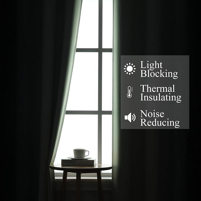 Sage Green and Navy Blue Ombre Blackout Curtains for Bedroom 45 Inches Long | Estelar Textiler Thermal Insulated, Light Blocking,Full Room Darkening Gradient Grommet Short Window Drapes,52Wx45L,2 Panels