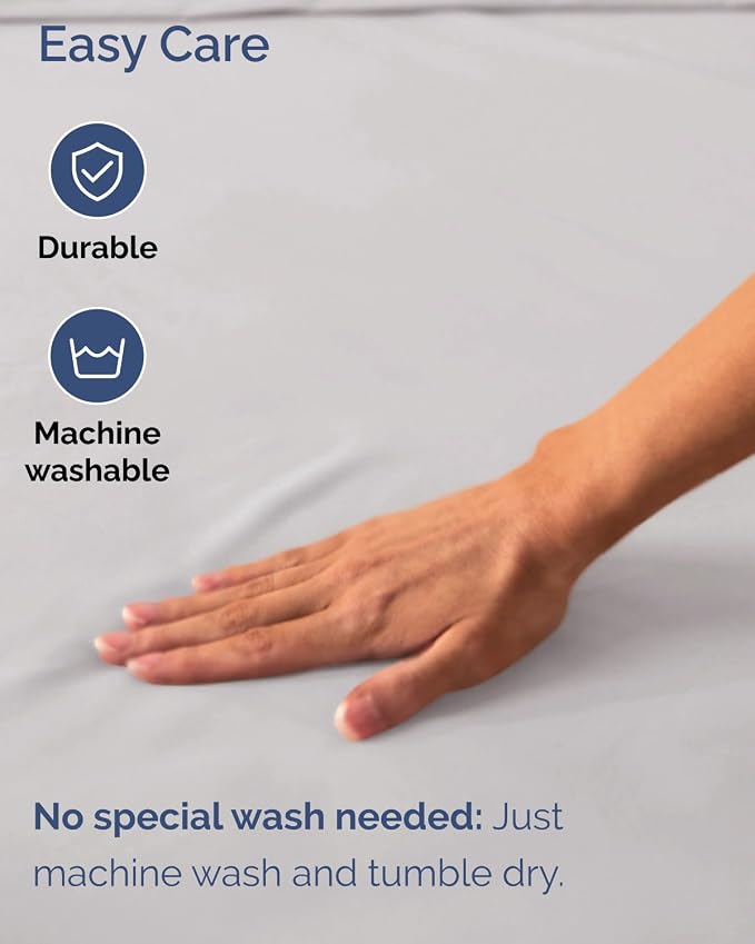 Extra Deep Flex Top Split Head King Fitted Sheet - Hotel Luxury Single Fitted Sheet Only - Easily Fits 18 inch to 24 inch Mattress - Ultra Soft, Wrinkle Free w/Extra Deep Pockets - French Grey