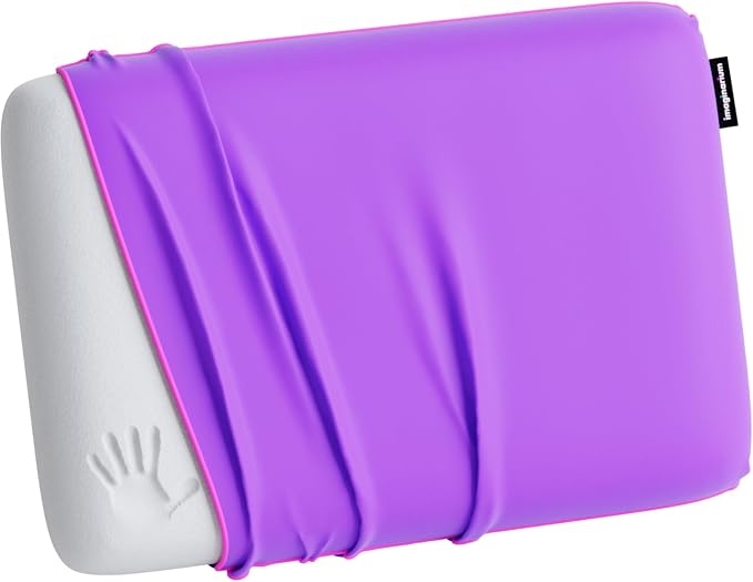 Imaginarium Memory Foam Pillow for Bed - 16" x 24" Standard – Fun Decorative Colorful Pillow for Sleeping - Back, Stomach & Side Sleepers – Includes Cooling Cover (Galactic Purple)