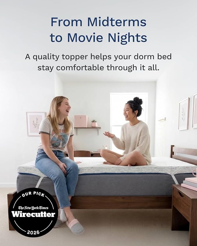 ViscoSoft 3 Inch Memory Foam Mattress Topper Twin XL - Select High Density Ventilated Extra Long Mattress Pad - Premium Removable Rayon Cover