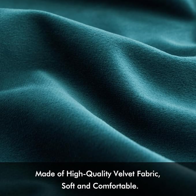 MIULEE Velvet Throw Pillow Covers 16x16 Inch Pack of 2 Teal | Soft Solid Small Decorative Pillow Covers, Modern Luxury Home Decor, for Couch Chair Sofa Bedroom Livingroom Car