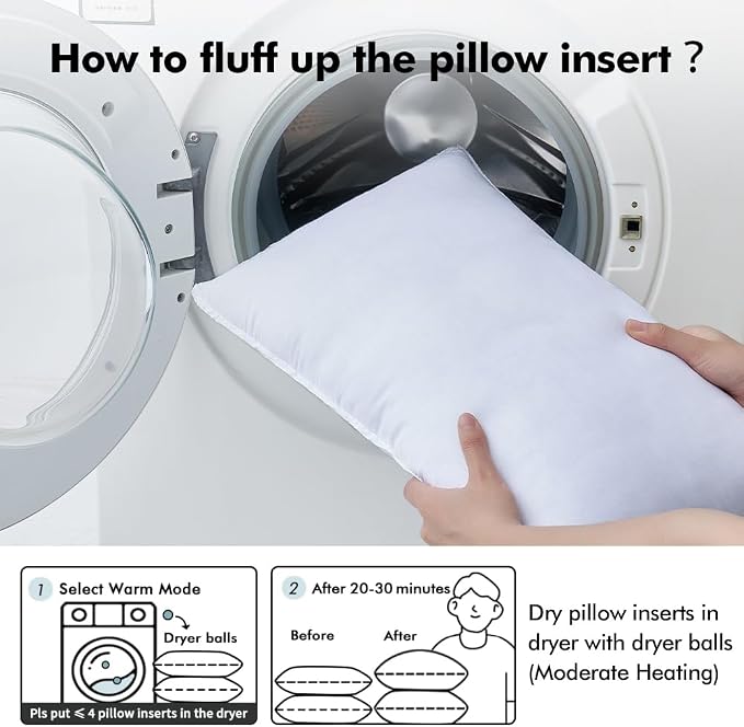 MIULEE 12x16 Inch Synthetic Down Alternative Pillow Insert | Decorative Throw Pillow 12 x 16 Inch Body Bed Sleeping Ultra Soft Fluffy Form for Sofa Couch Bed