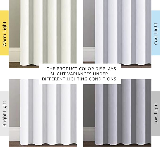 H.VERSAILTEX White Curtains for Sliding Glass Door Room Divider Curtains Noise Reduce Barrier Privacy Curtain Panel Portable Window Screen Sliding Partition, W120 x L96 inches/8' Tall by 10' Wide