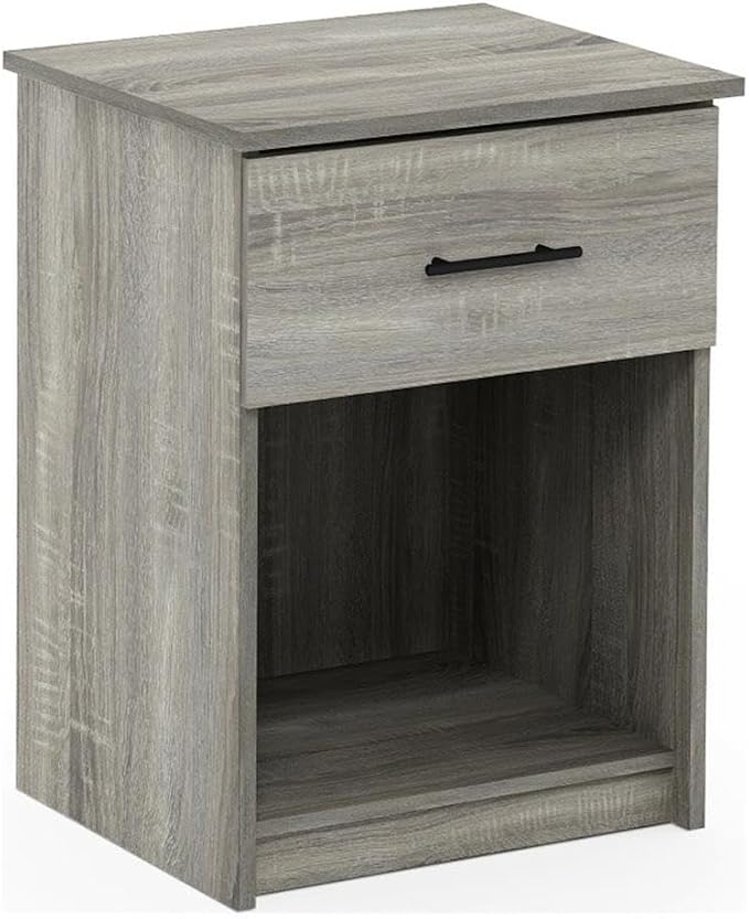 Furinno Tidur Nightstand, French Oak Grey