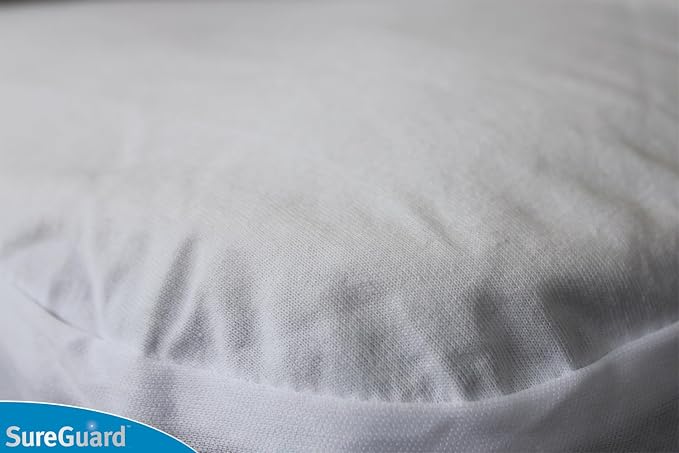 SureGuard Smooth Waterproof Mattress Protector, Cal King Mattress Cover | Soft Noiseless Breathable Hypoallergenic Washable Mattress Pad, Stretchable Pockets fit Bed 6-20" Deep (Smooth Cotton)