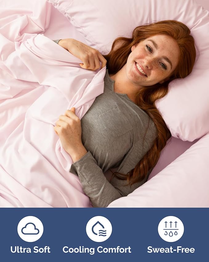 2 Pack Extra Deep Twin Fitted Sheets with Deep Pockets - Lavender Pink | Hotel Luxury Bottom Fitted Sheets Only, Soft, Fade & Wrinkle Free, Breathable & Comfy, All Around Elastic Fitted Sheets