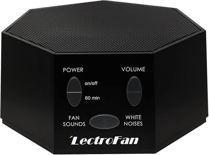 Adaptive Sound Technologies LectroFan Classic Sound Machine, Black | Soothing Sound Machine for Sleep with a Built-in Sleep Timer, Non-Looping Sounds, Speech Privacy and Compact Design