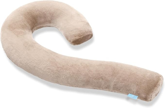 Body Pillow for Adults, Swan Pillow Insert for Sleeping, Light Brown, 49 In | Side Sleeper Pregnancy Bed Pillow, Soft Fabric, Shredded Memory Foam and Removable Washable Cover
