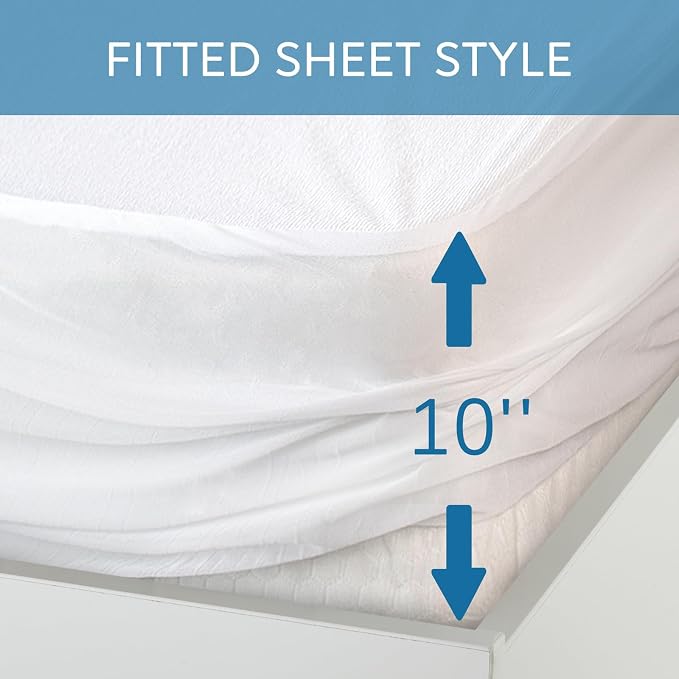 RV Bunk/Daybed/Cot Mattress Protector Cover for Narrow Twin Camper Bed | 75x33 inch, Deep Pocket up to 10", Soft Terry Surface, Waterproof Barrier, Breathable & Absorbent