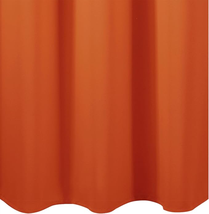 Blackout Curtains 66 x 72 Inch Long Orange Curtains Set of 2 Panels Room Darkening Curtains for Bedroom and Living Room