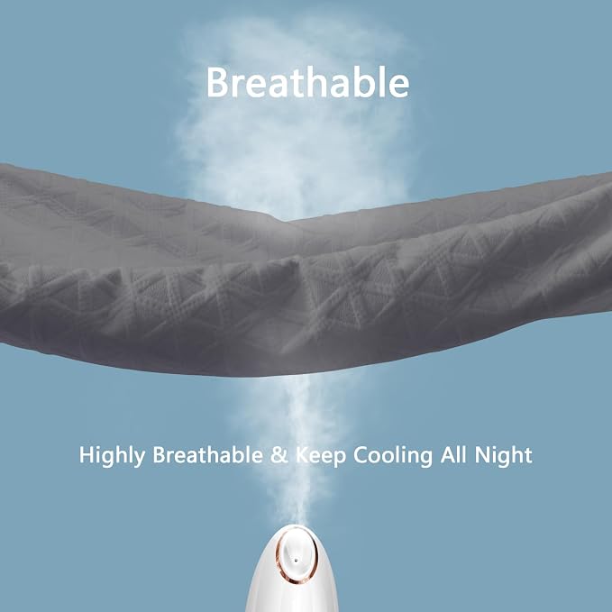 Premium Waterproof Mattress Protector Twin Size, Noiseless Deep Pocket | Breathable Bed Cover 3D Air Fabric Cooling Mattress Pad, Soft Washable, Fits 8"-21" Mattress, Viscose Made from Bamboo, Gray