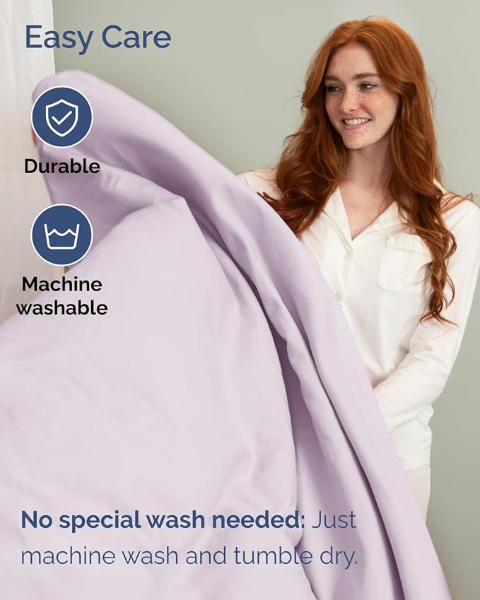 Extra Deep Flex Top Split Head King Sheet Set - 6 Piece Breathable and Cooling Sheets - Hotel Luxury Bedding for Women, Men, Kids & Teens - Easy Secure Fit - Extra Deep Pockets - Light Lavender