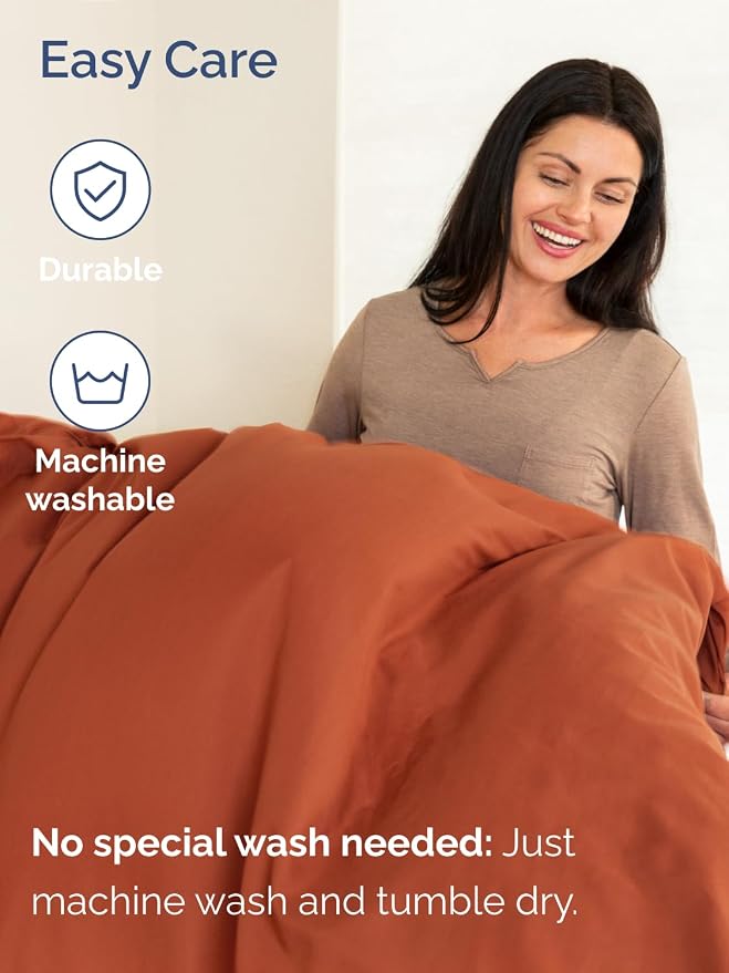 Extra Deep Full Sheet Set - 4 Piece Breathable Cooling Sheets - Terracotta | Easily Fits 18 to 24 inch Mattress - Ultra Soft, Wrinkle & Fade Free with Extra Deep Pockets - Comfy Hotel Luxury Bedding