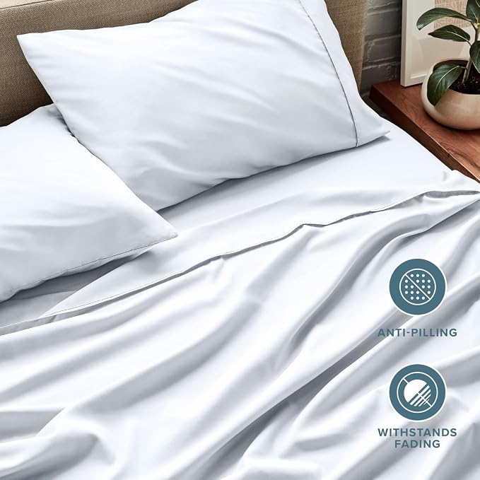 Bare Home Cal King Sheet Set - 1800 Ultra-Soft (California King, White) | Deep Pockets 6 to 15 Inches, Breathable, Hypoallergenic, Hotel Luxury, Easy Fit, Soft, All-Season