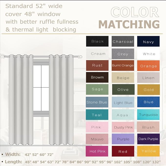 KOUFALL Navy Blue Blackout Curtains for Living Room 84 Inch Length 2 Panels Set Window Drapes Thermal Insulated Room Darkening Curtain for Bedroom Boys 84 Inches Long Grommet Dark Blue