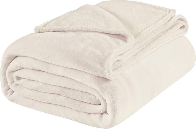BEDELITE Fleece Blanket Soft Plush Queen Size Bed Blanket Beige 90"x90" | Ultra Soft Fleece, Plush Microfiber, Lightweight Warmth, All Season Comfort, Fade Resistant, Machine Washable,Perfect for Bed