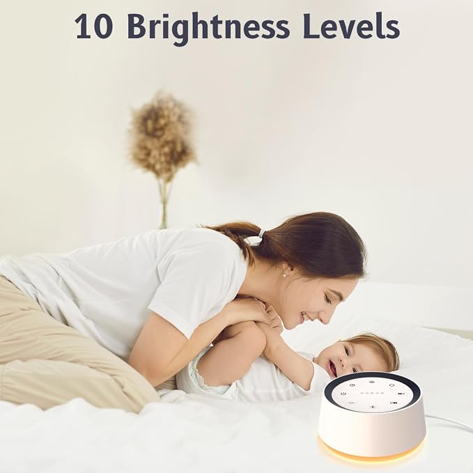 Brown Noise Sound Machine with 30 Soothing Sounds 12 Colors Night Light White Noise Machine for Adults Baby Kids Sleep Machines Memory Function 36 Volume Levels 5 Timers for Home Office Travel