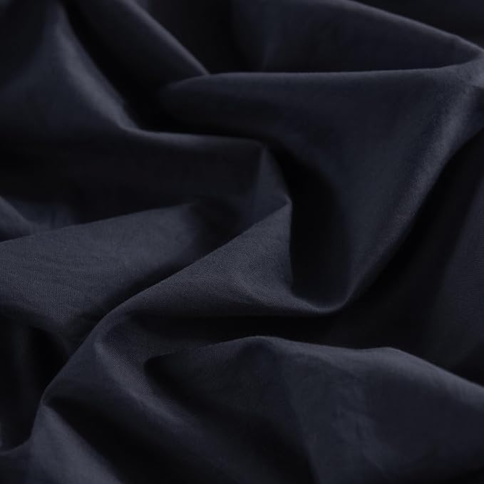 NEXHOME PRO Full Duvet Cover Set – 100% Certified Organic Cotton with Washed Feel & Linen-Like Texture, Comfortable & Breathable, Home Bedding Set Dark Grey (No Comforter)