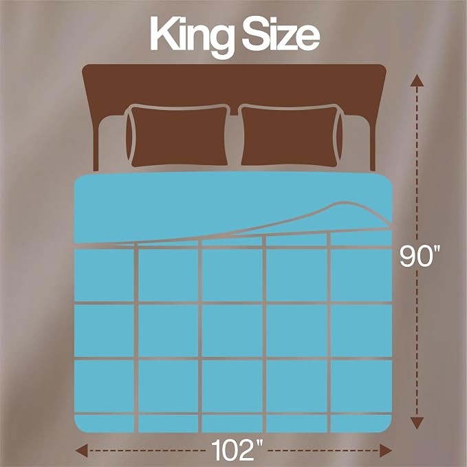 Utopia Bedding Comforter King Size, Duvet Insert, Aqua, 90 x 102 Inches | Soft and Fluffy Down Alternative Bed Comforter, All Season, Breathable, Corner Tabs, Box Stitched, Durable, Machine Washable