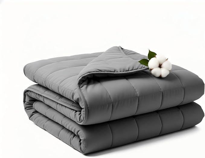 RJOP Weighted Blanket 20lbs 60"x80", Weighted Blankets for Adults, Cooling Weighted Blanket for Sleeping, Machine Washable Soft & Breathable All-Season Comfort & Premium Glass Beads(60" x 80" 20 lbs)