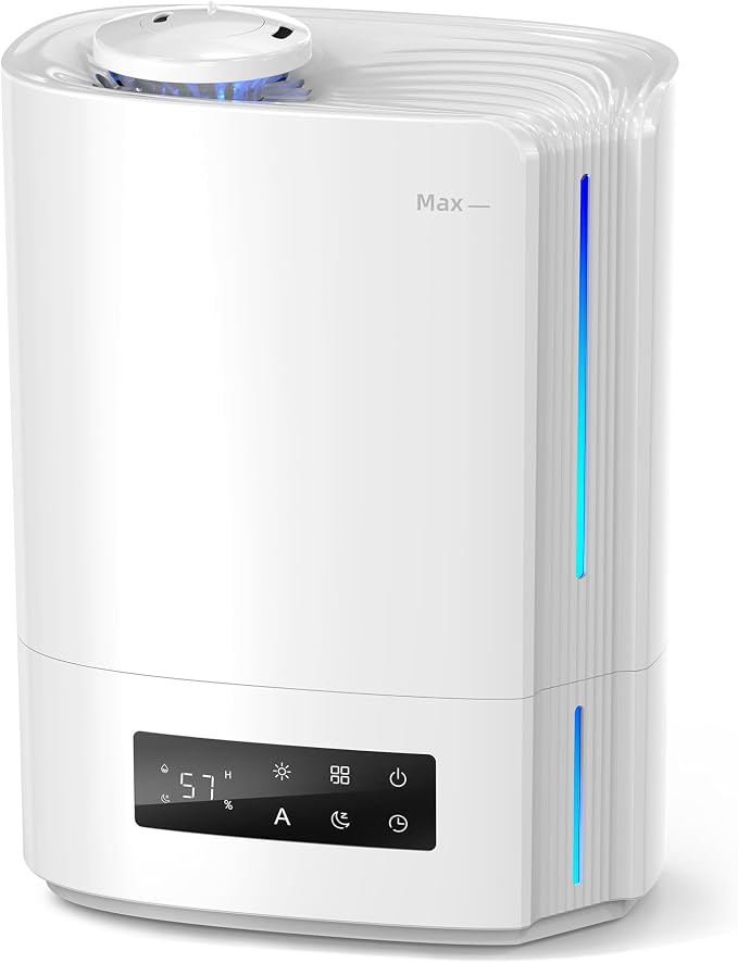 BREEZOME 6L Humidifier for Bedroom Large Room Smart Humidistat Control | 60H Runtime,25dB Quiet, Essential Oil Diffuser, Top Fill Ultrasonic Cool Mist Humidifiers for Baby, Plants, Nursery
