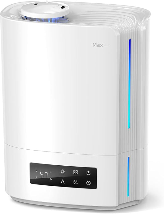 BREEZOME 6L Humidifier for Bedroom Large Room Smart Humidistat Control | 60H Runtime,25dB Quiet, Essential Oil Diffuser, Top Fill Ultrasonic Cool Mist Humidifiers for Baby, Plants, Nursery