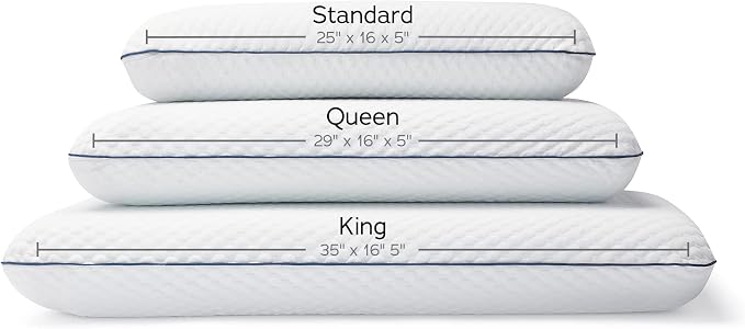 WEEKENDER Gel Memory Foam Pillow - King Size - Medium Firm Feel - Neck and Shoulder Support - Side & Back Sleepers - Home, Hotel, & Hospital Essentials - CertiPur Certified (Pack of 4)