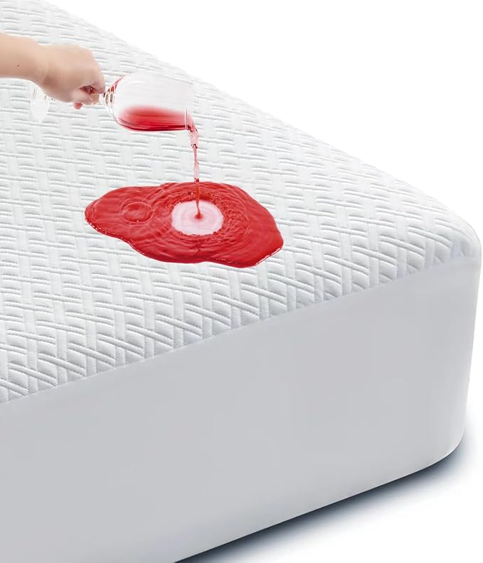 Cozymaker TwinXL Size 100% Waterproof Mattress Protector with Deep Pockets | Fits 8"-21" Mattresses, 3D Air Fabric, Soft Breathable Noiseless Cooling Bed Mattress Pad Cover, Machine Washable