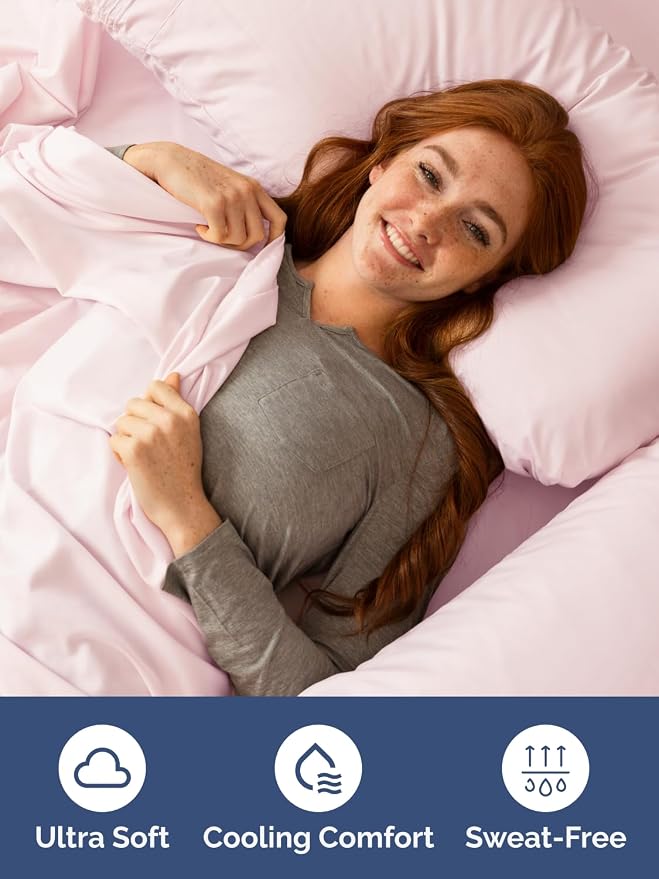 Extra Deep King Fitted Sheet - Single Fitted Sheet Only - Lavender Pink | Easily Fits 18 inch to 24 inch Mattress, Soft, Wrinkle Free, Breathable & Comfy, Extra Deep Pockets Hotel Luxury Fitted Sheet