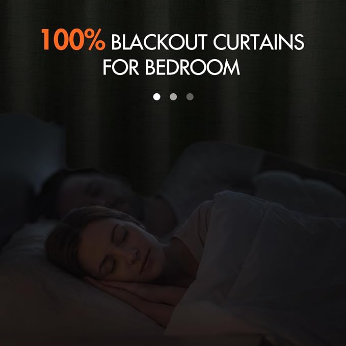 MIULEE 100% Blackout Curtains Linen Curtains & Drapes 90 Inch, Sage Green | 2 Panels, Full Black Out, Thermal Insulated, Room Darkening Window Curtains for Bedroom Living Room , Back Tab & Rod Pocket