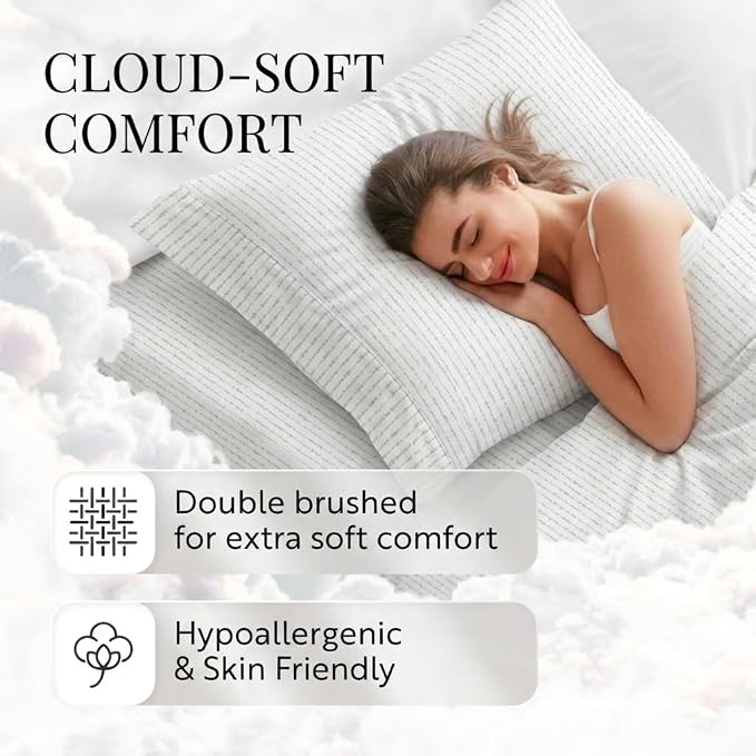 Linen Market 4 Piece California King Bedding Sheet Set (Light Gray) - Sleep Better Than Ever with These Ultra-Soft Cooling Bed Sheets for Your California King Size Bed - Deep Pocket Fits 16" Mattress