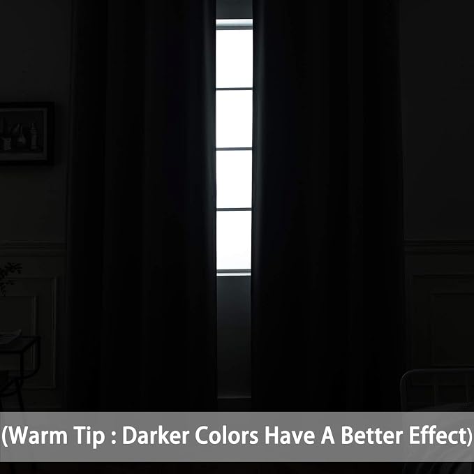 Yakamok Grey Room Darkening Curtains 84 inch Gray Sliding Door Drapes | 1 Extra-wide Panel,W100xL84,Soft Triple-weave,Grommet,Blackout Thermal Insulated Drapes,Privacy,Light Reduction,Patio doors
