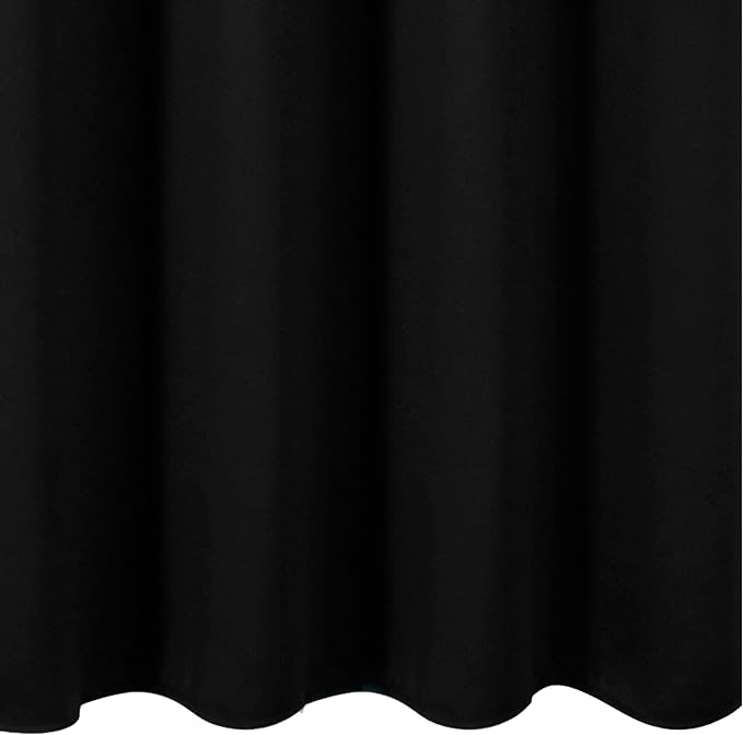 Blackout Curtains 66 x 84 inch/Black Curtains Set of 2 Panels/Thermal Insulated Room Darkening Bedroom Curtains