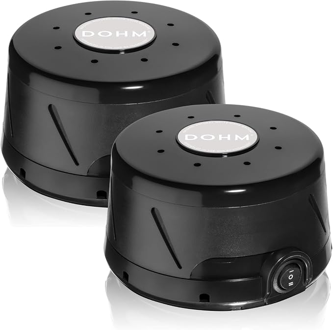 Yogasleep Dohm Classic 2-Pack Black | The Original White Noise Machine | Soothing Natural Sound from a Real Fan | Noise Cancelling | Sleep Therapy, Office Privacy, Travel