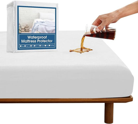 Queen Sofa Bed Mattress Protector Pad Cover Waterproof, 60" x72" | Breathable Queen Sleeper Sofa Mattress Topper Sheet Fitted, Machine Washable