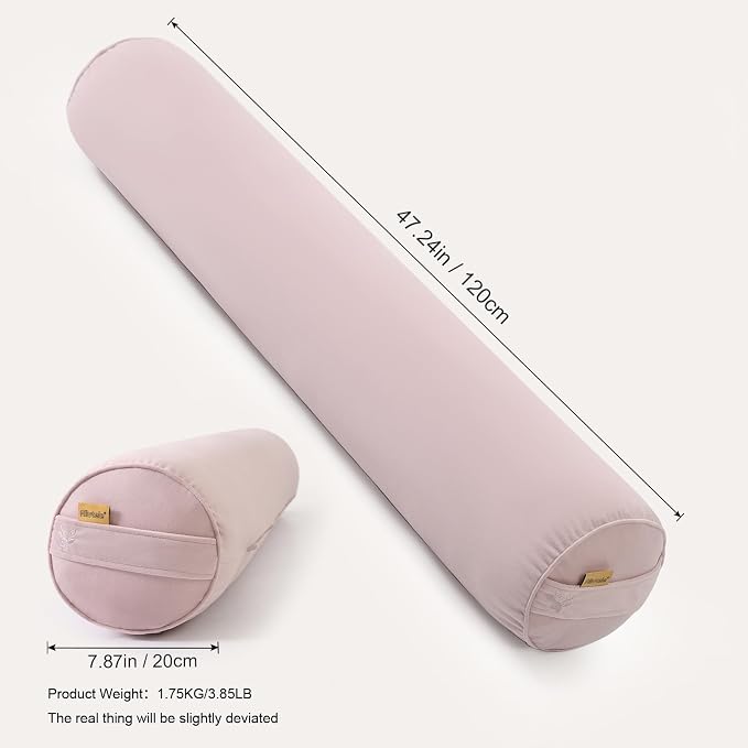 Body Pillow for Adults,Long Round Pillow,Big Cylindrical Pillow,Large Full Bolster Pillows for Side Sleepers (Purple, 47.24"*7.87")