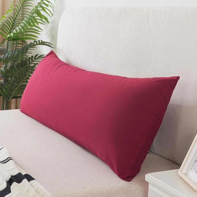 WhatsBedding Memory Foam Body Pillow with Cover, Long Bed Pillow for Adults | Breathable Zippered Cotton Cover,Long Pillow for Sleeping, Firm Pillow Fluffy Supportive for Side Sleepers