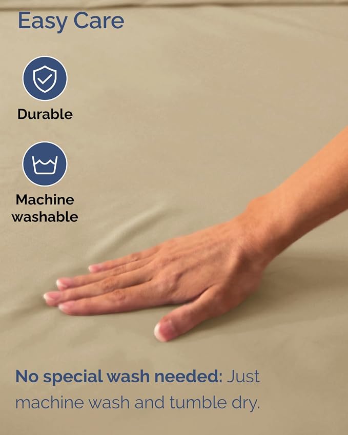 2 Pack Extra Deep Twin Fitted Sheets with Extra Deep Pockets - Beige | Hotel Luxury Bottom Fitted Sheets Only, Soft, Fade & Wrinkle Free, Breathable & Comfy, All Around Elastic Fitted Sheets