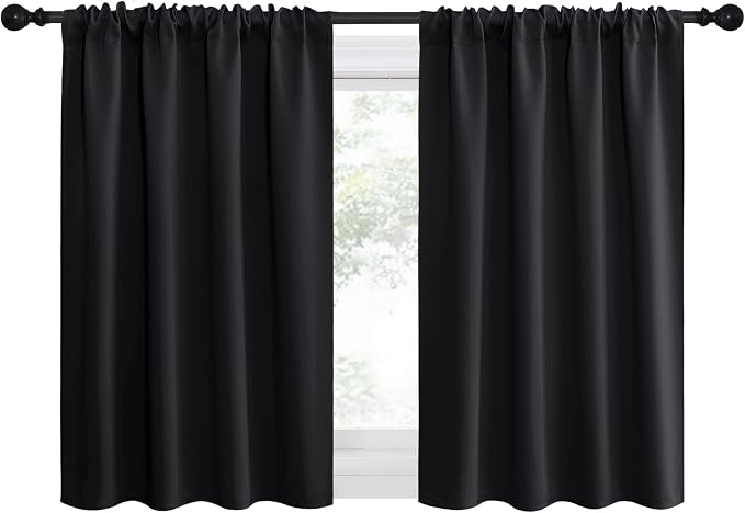 NICETOWN Halloween Kitchen Window Curtains Over Sink, Energy Smart Decoration Thermal Insulating Blackout Drapes/Draperies for RV Bunk (2 Panels, 42 inches Wide by 30 inches Long) | Halloween Over Sink Energy Smart Decoration Thermal Insulating Drapes ...
