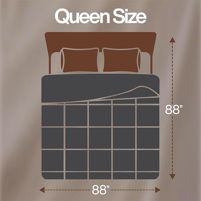 Utopia Bedding Queen Comforter, Duvet Insert, Grey, 88 x 88 Inches | Soft and Fluffy Down Alternative Bed Comforter, All Season, Breathable, Corner Tabs, Box Stitched, Durable, Machine Washable