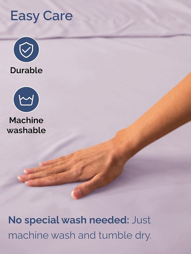 Extra Deep Twin Fitted Sheet - Single Fitted Sheet Only - Light Lavender | Easily Fits 18 inch to 24 inch Mattress, Soft, Wrinkle Free, Breathable & Comfy, Extra Deep Pockets Hotel Luxury Fitted Sheet