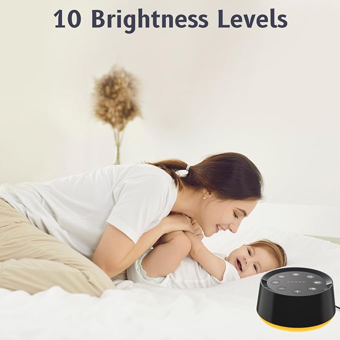 Brown Noise Sound Machine with 30 Soothing Sounds 12 Colors Night Light White Noise Machine for Adults Baby Kids Sleep Machines Memory Function 36 Volume Levels 5 Timers for Home Office Travel