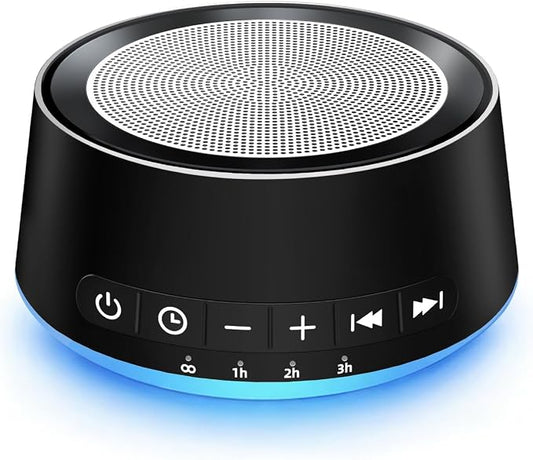 White Noise Machine Night Light Sound Machine with 30 Soothing Sounds 12 Colors Light Sleep Machine for Baby Kids Adults Brown Pink Nosie Machine with 32 Volume Levels for Office Home Travel